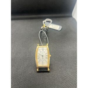 Geoffrey Benne Women's Quarts Rectangle Style Watch Black‎ Leather Not Working!